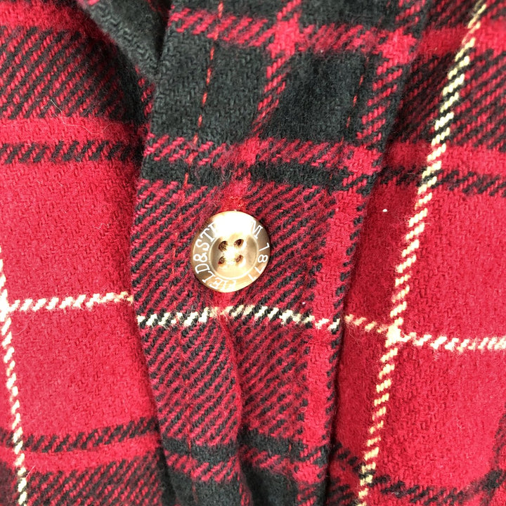 FIELD and STREAM Long Sleeve Flannel Check Shirt, Men's Size L cotton red type Vintage Second Hand