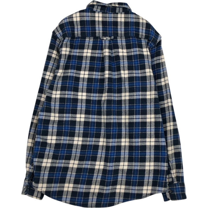 ORVIS Long Sleeve Heavy Flannel Check Shirt, Men's Size M cotton blue type Vintage Second Hand