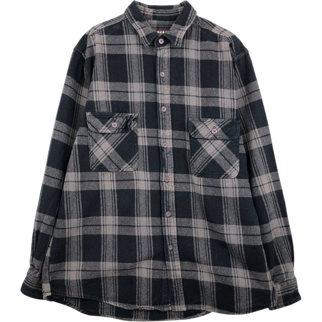MOOSE CREEK Long Sleeve Flannel Check Shirt, Men's Size XL cotton gray type Vintage Second Hand