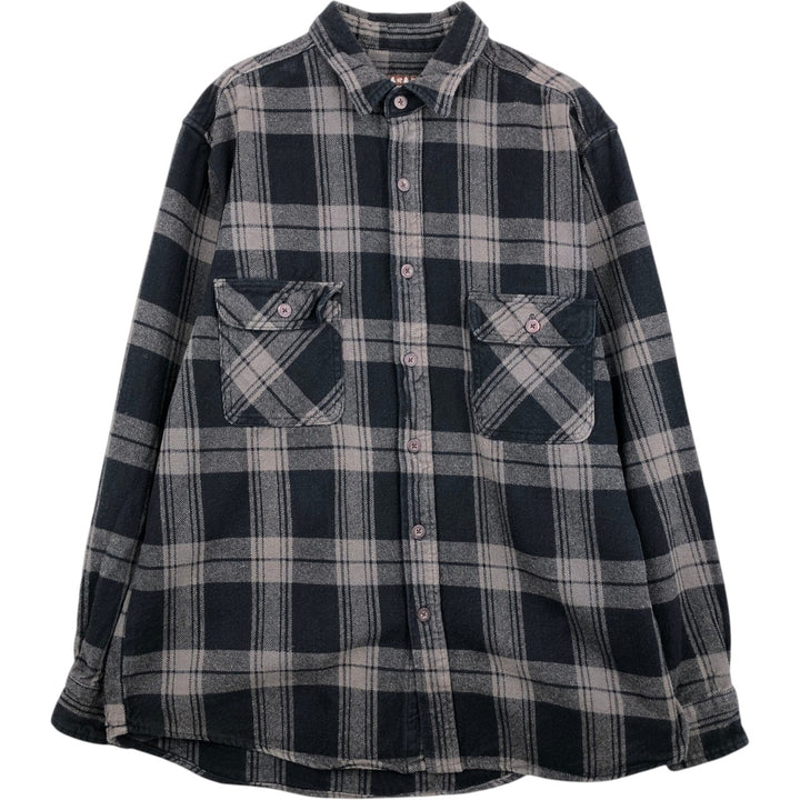 MOOSE CREEK Long Sleeve Flannel Check Shirt, Men's Size XL cotton gray type Vintage Second Hand
