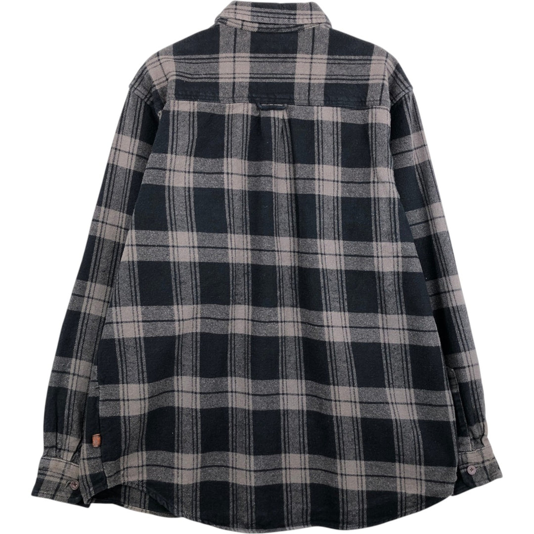 MOOSE CREEK Long Sleeve Flannel Check Shirt, Men's Size XL cotton gray type Vintage Second Hand