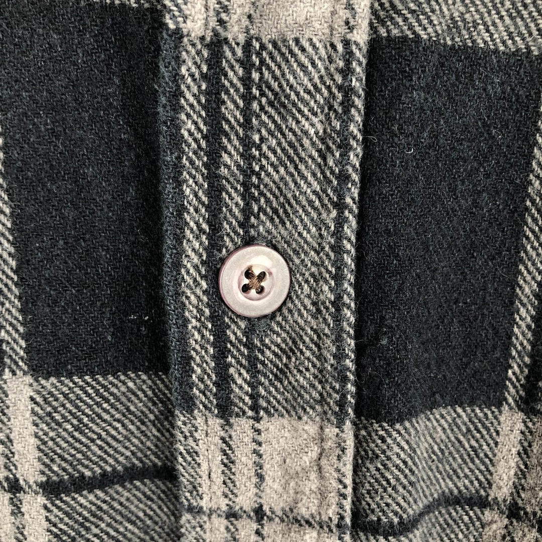 MOOSE CREEK Long Sleeve Flannel Check Shirt, Men's Size XL cotton gray type Vintage Second Hand