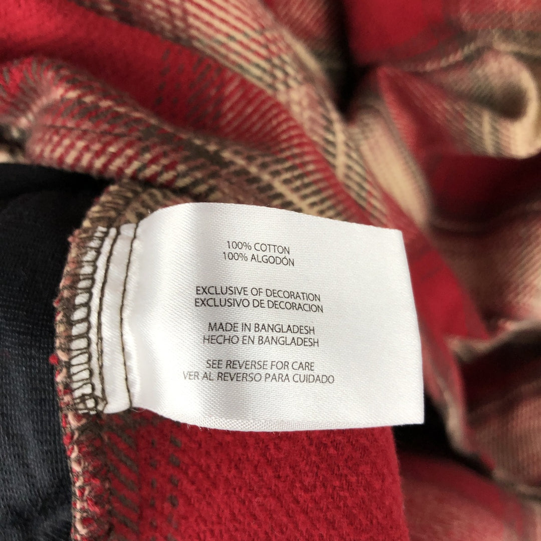 ORVIS Ombre Check Long Sleeve Flannel Check Shirt, Men's XL cotton red type Vintage Second Hand