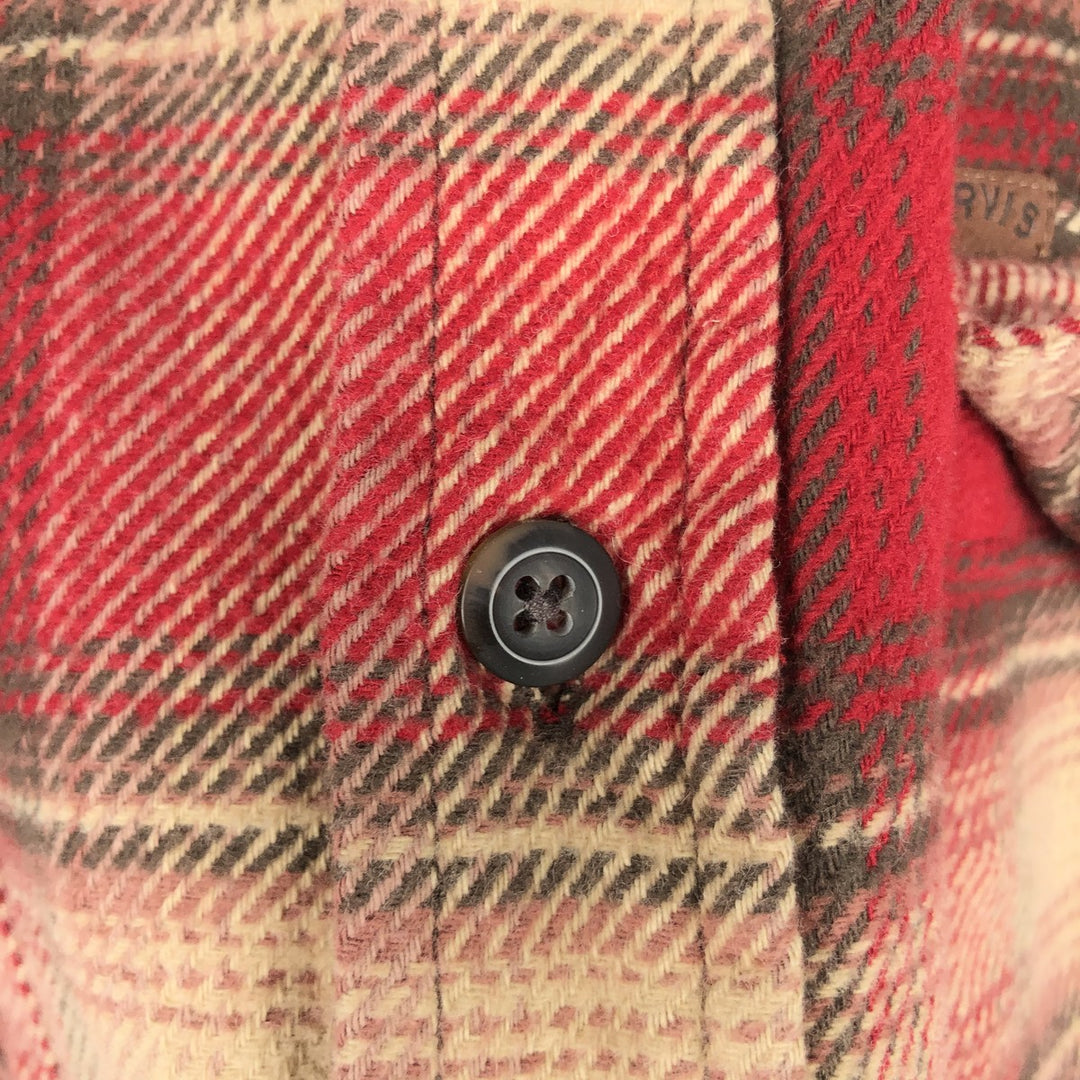 ORVIS Ombre Check Long Sleeve Flannel Check Shirt, Men's XL cotton red type Vintage Second Hand