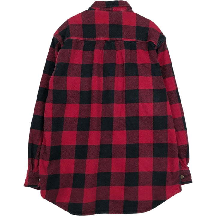 FIELD and STREAM Buffalo Check Long Sleeve Heavy Flannel Check Shirt, Men's Size L cotton red type Vintage Second Hand