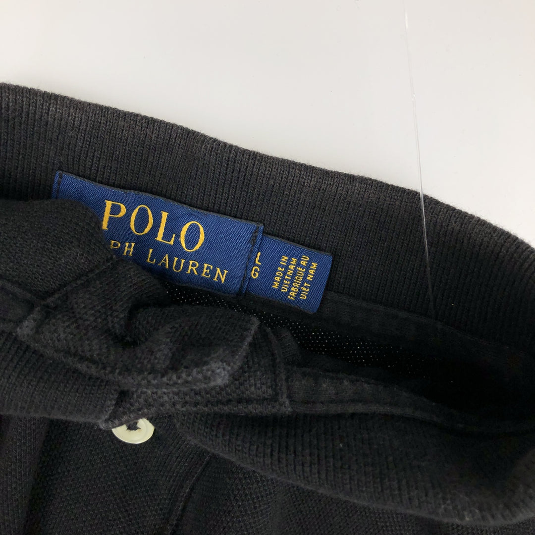Ralph Lauren POLO RALPH LAUREN CUSTOM SLIM FIT Big Pony Short Sleeve Polo Shirt Men's L cotton black type Vintage Second Hand