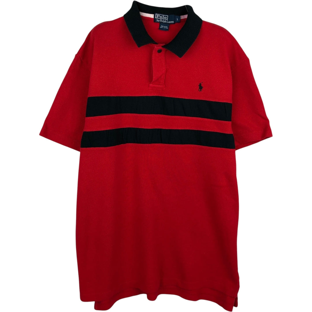 Ralph Lauren POLO by Ralph Lauren short sleeve polo shirt, men's size L cotton red type Vintage Second Hand