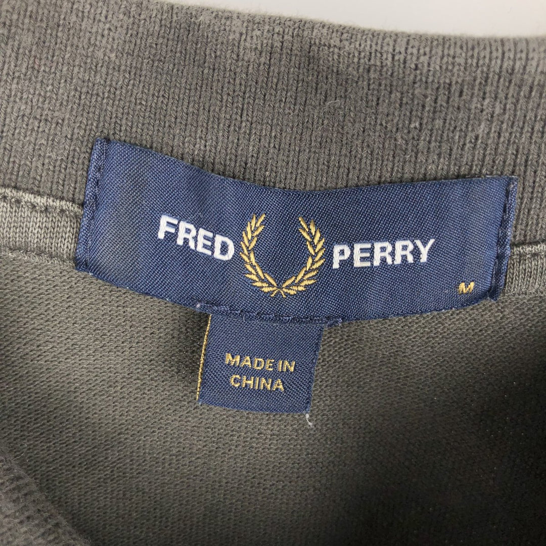 Fred Perry short sleeve polo shirt, size M for men cotton Khaki type Vintage Second Hand