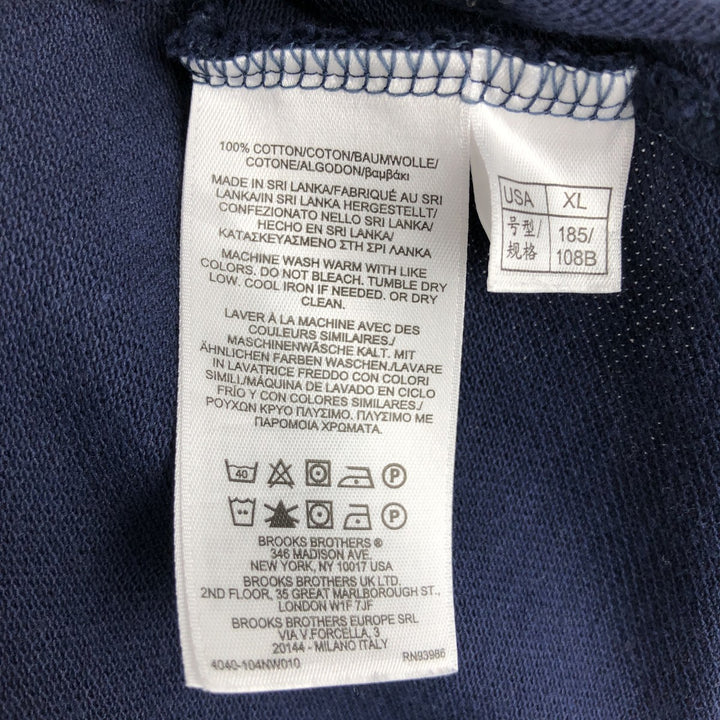 Brooks Brothers 1818 Stars and Stripes Eagle Pattern Short-Sleeve Polo Shirt, Men's Size XL (approx.) cotton navy blue type Vintage Second Hand
