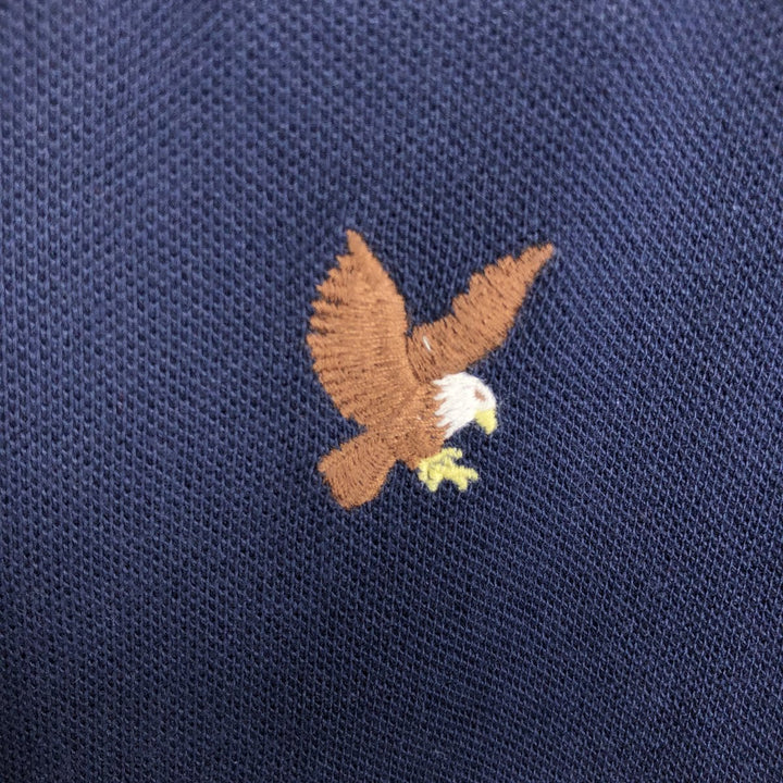 Brooks Brothers 1818 Stars and Stripes Eagle Pattern Short-Sleeve Polo Shirt, Men's Size XL (approx.) cotton navy blue type Vintage Second Hand