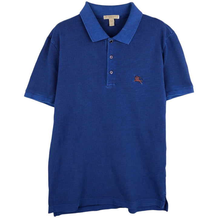 Burberry's BRIT Short-Sleeve Polo Shirt, Men's Size S (approx.) cotton blue type Vintage Second Hand