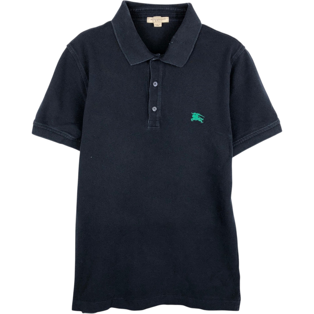 Burberry's BRIT Short-Sleeve Polo Shirt, Men's Size S (approx.) cotton black type Vintage Second Hand
