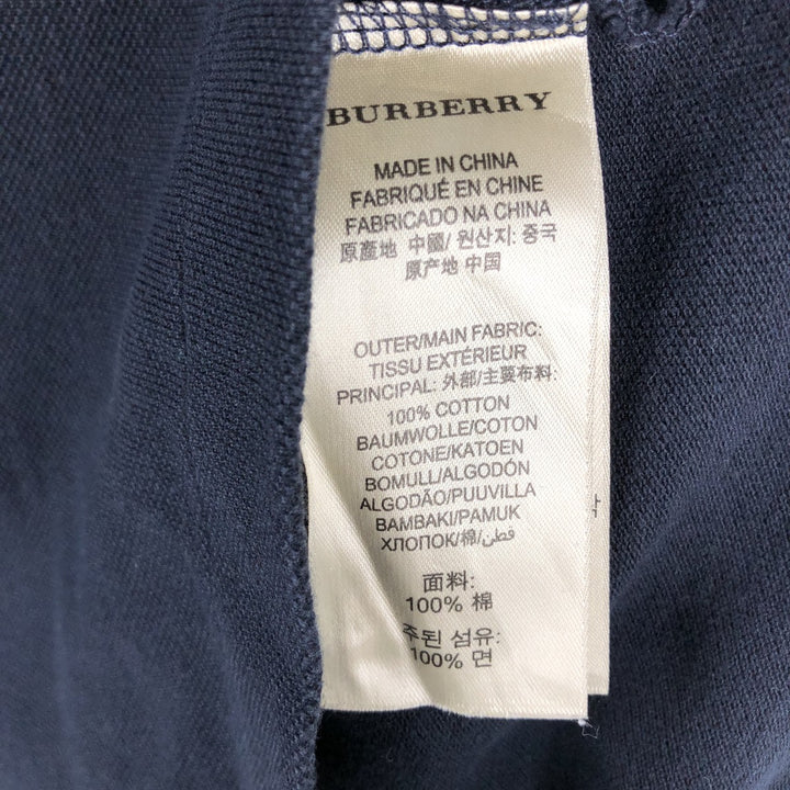 Burberry's BRIT Short-Sleeve Polo Shirt, Men's Size S (approx.) cotton black type Vintage Second Hand