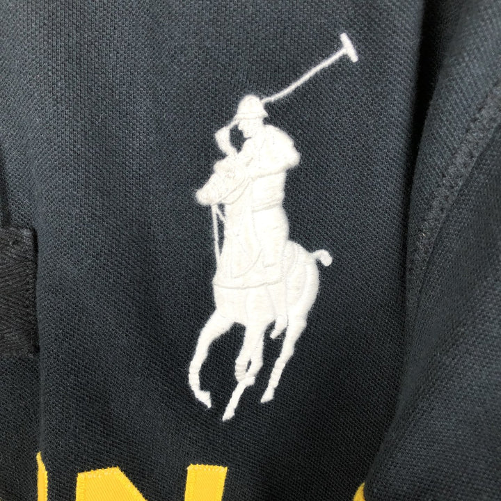Ralph Lauren POLO by Ralph Lauren CUSTOM FIT Big Pony Short Sleeve Polo Shirt Men's L size cotton black type Vintage Second Hand