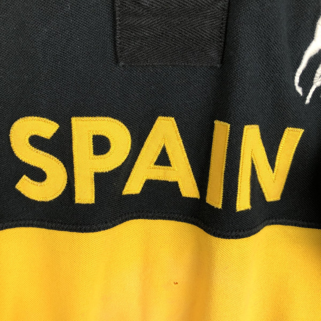 Ralph Lauren POLO by Ralph Lauren CUSTOM FIT Big Pony Short Sleeve Polo Shirt Men's L size cotton black type Vintage Second Hand