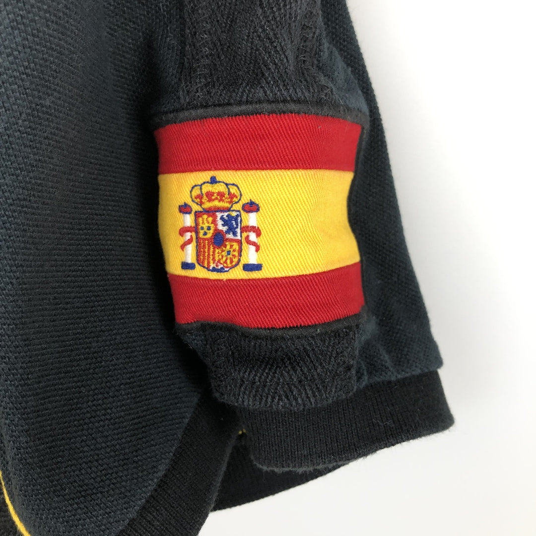 Ralph Lauren POLO by Ralph Lauren CUSTOM FIT Big Pony Short Sleeve Polo Shirt Men's L size cotton black type Vintage Second Hand