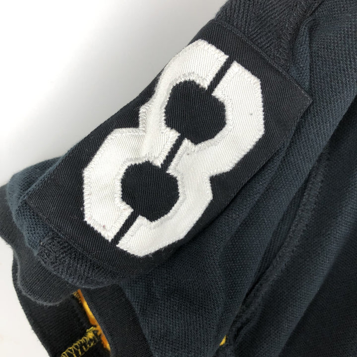 Ralph Lauren POLO by Ralph Lauren CUSTOM FIT Big Pony Short Sleeve Polo Shirt Men's L size cotton black type Vintage Second Hand
