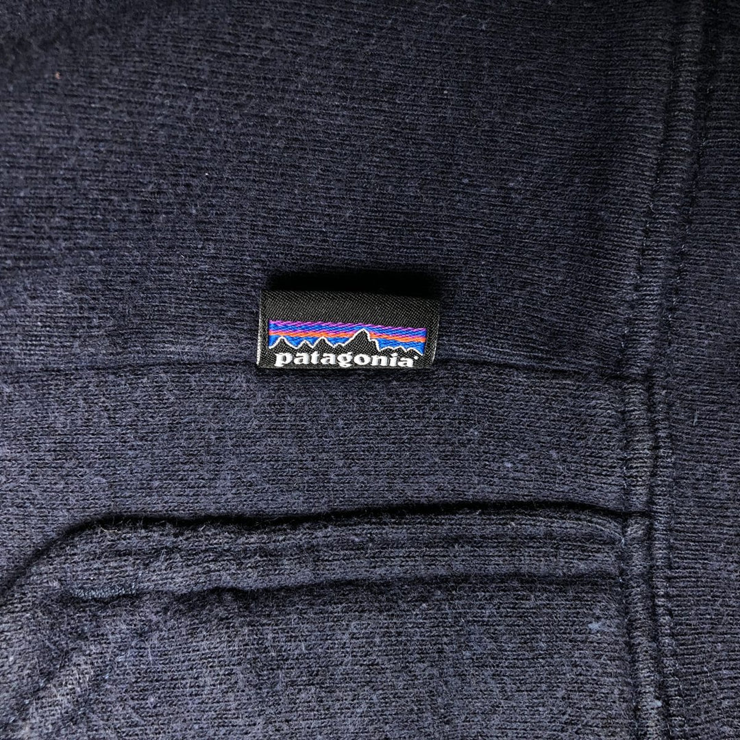 Patagonia Regular Fit 39621FA21 Sweatshirt Pullover Hoodie (Men's Size M) polyester navy blue type Vintage Second Hand