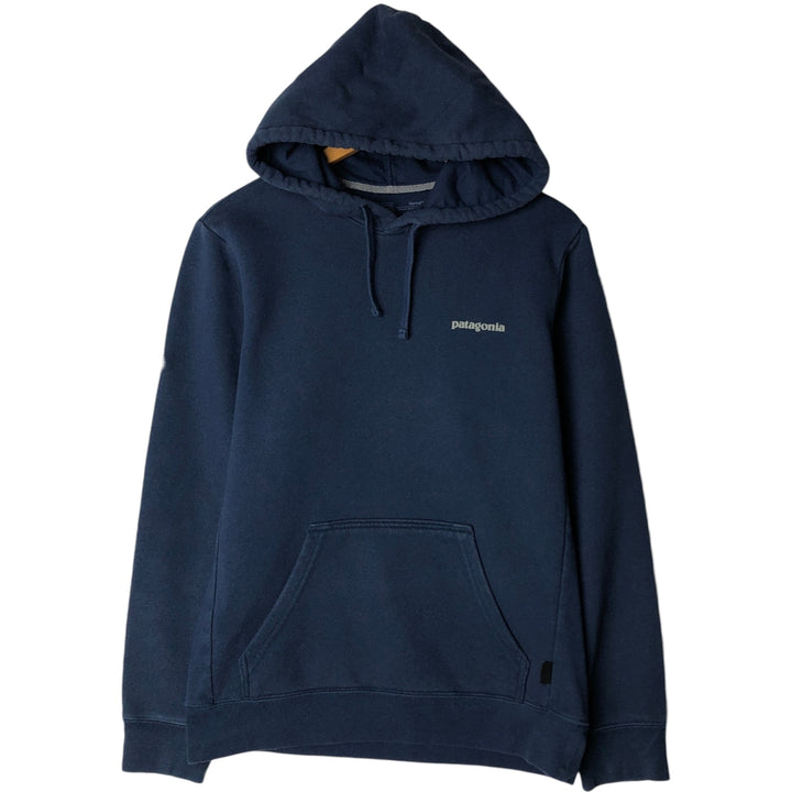 Patagonia 39666FA23 Fitz Roy Icon Uprising Hoodie Sweatshirt Pullover Hoodie (Men's Size S) polyester navy blue type Vintage Second Hand