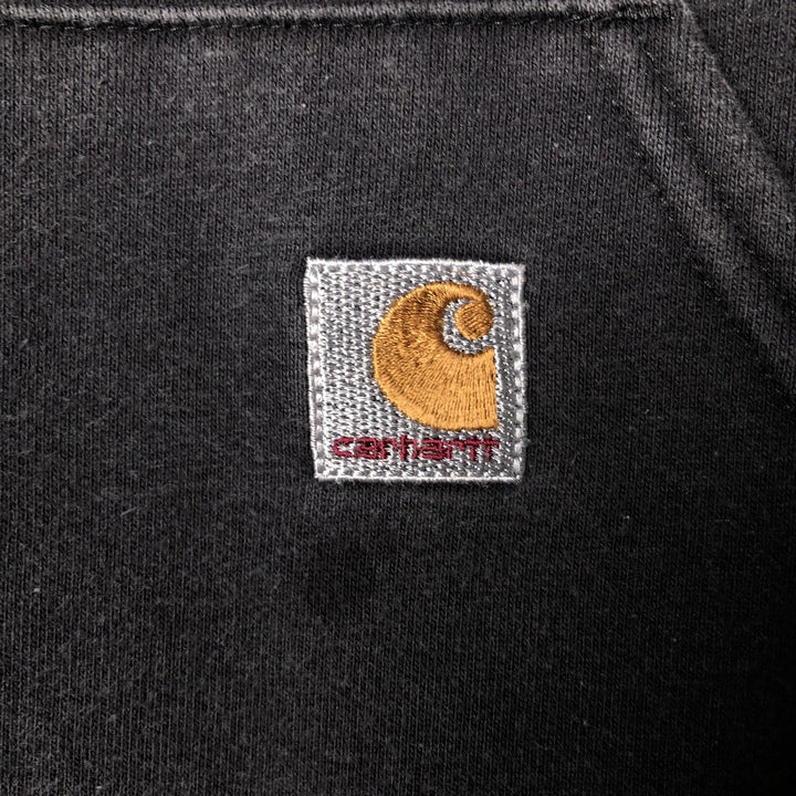 Carhartt MIERBROS AG SERVICES Half-Zip Sweatshirt Hoodie, Men's Size L (approx.) cotton black type Vintage Second Hand