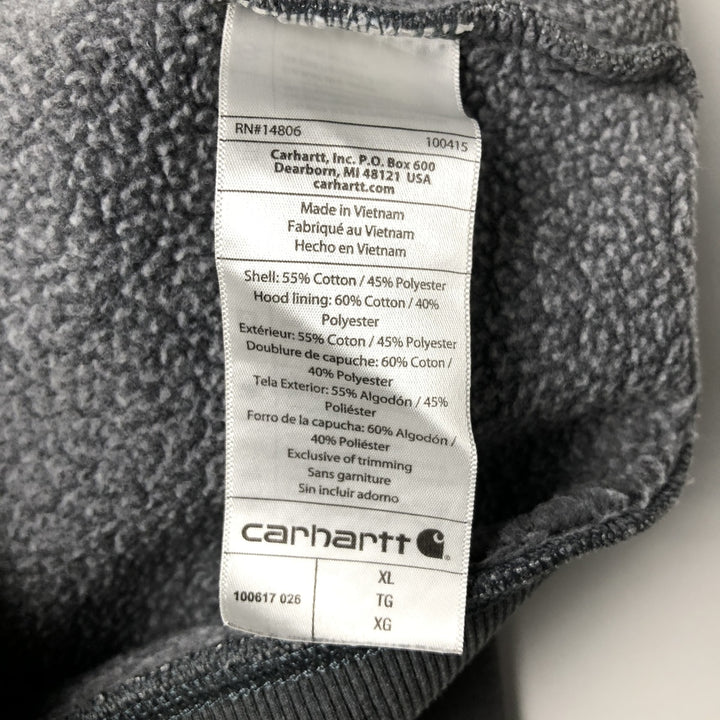 Carhartt ORIGINAL FIT XtendFlex™ Sweat Half-Zip Hoodie, Men's Size XL (approx.) cotton gray type Vintage Second Hand