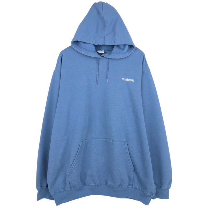Carhartt Sweat Pullover Hoodie Men's XL Size cotton Blue type light blue Vintage Second Hand