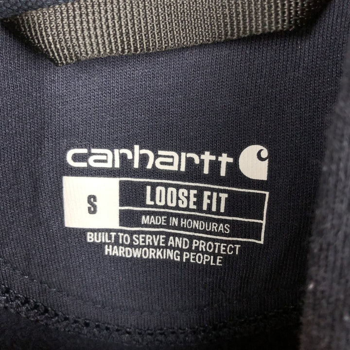Carhartt Loose Fit Sweatshirt Pullover Hoodie, Men's Size Small cotton navy blue type Vintage Second Hand