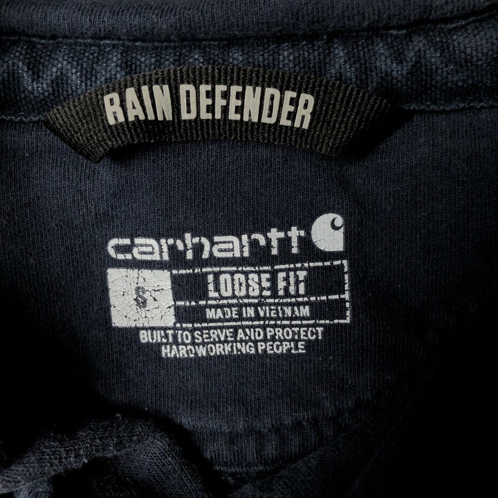 Carhartt Loose Fit Sweatshirt Pullover Hoodie, Men's Size Small cotton navy blue type Vintage Second Hand