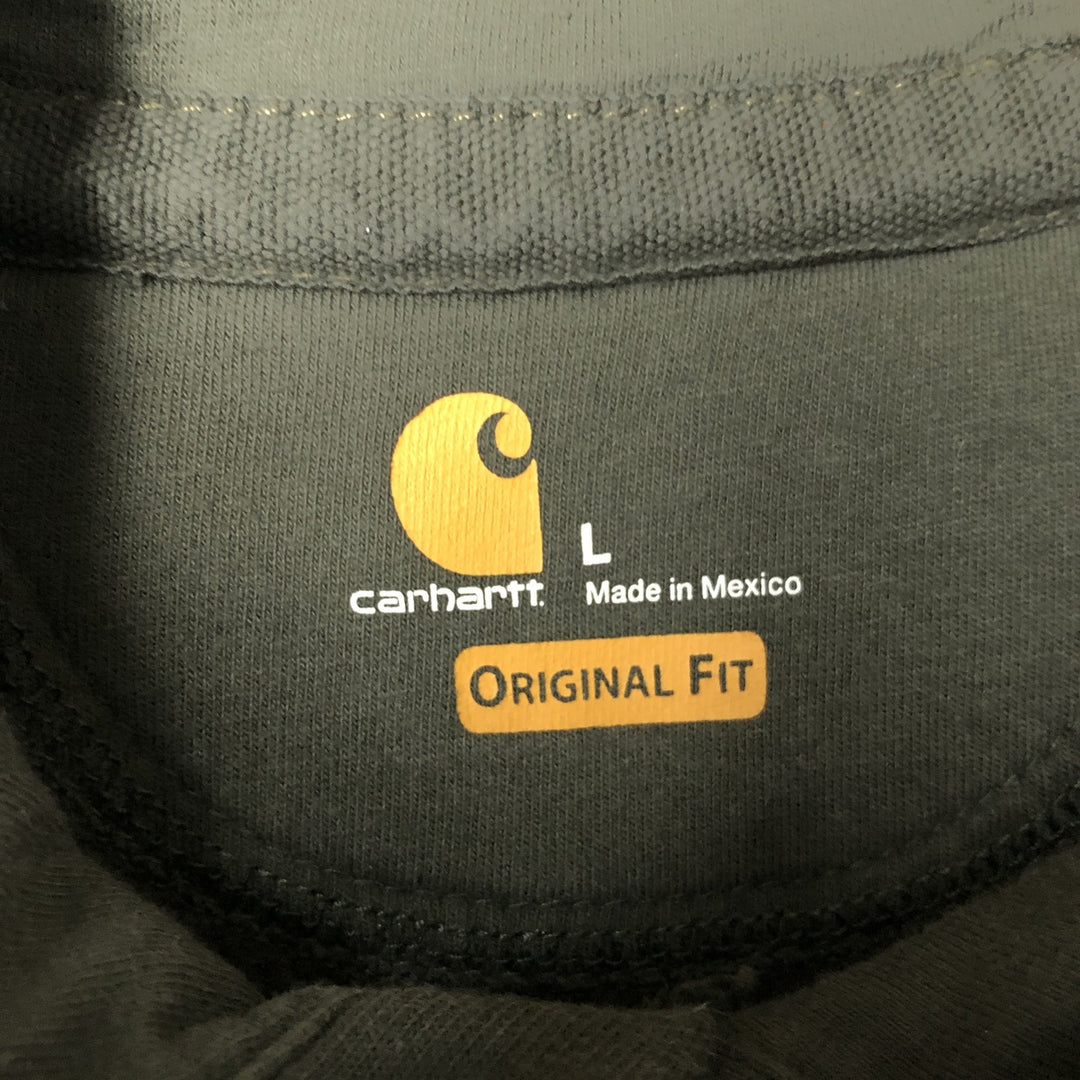 Carhartt ORIGINAL FIT sweatshirt pullover hoodie, men's size L cotton gray type Vintage Second Hand