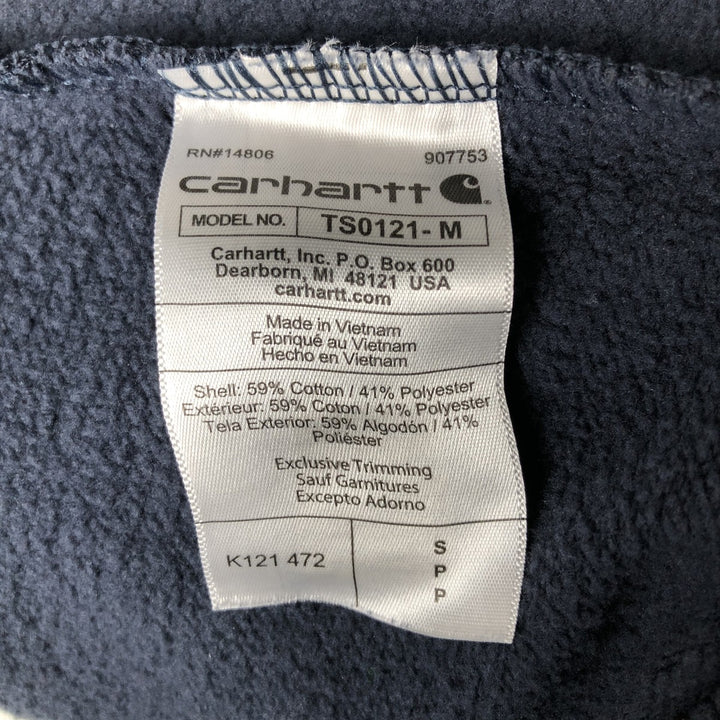 Carhartt Loose Fit Sweatshirt Pullover Hoodie, Men's Size Small cotton navy blue type Vintage Second Hand