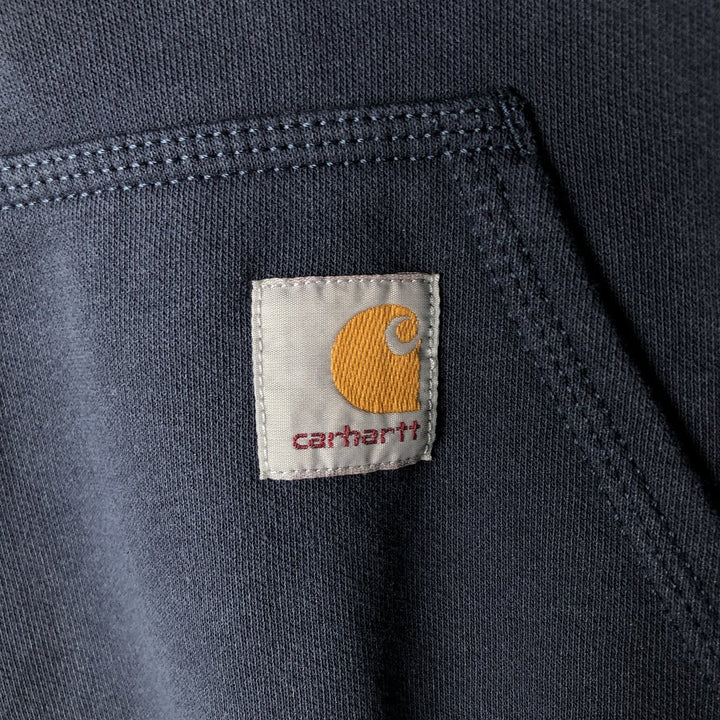 Carhartt Loose Fit Sweatshirt Pullover Hoodie, Men's Size Small cotton navy blue type Vintage Second Hand