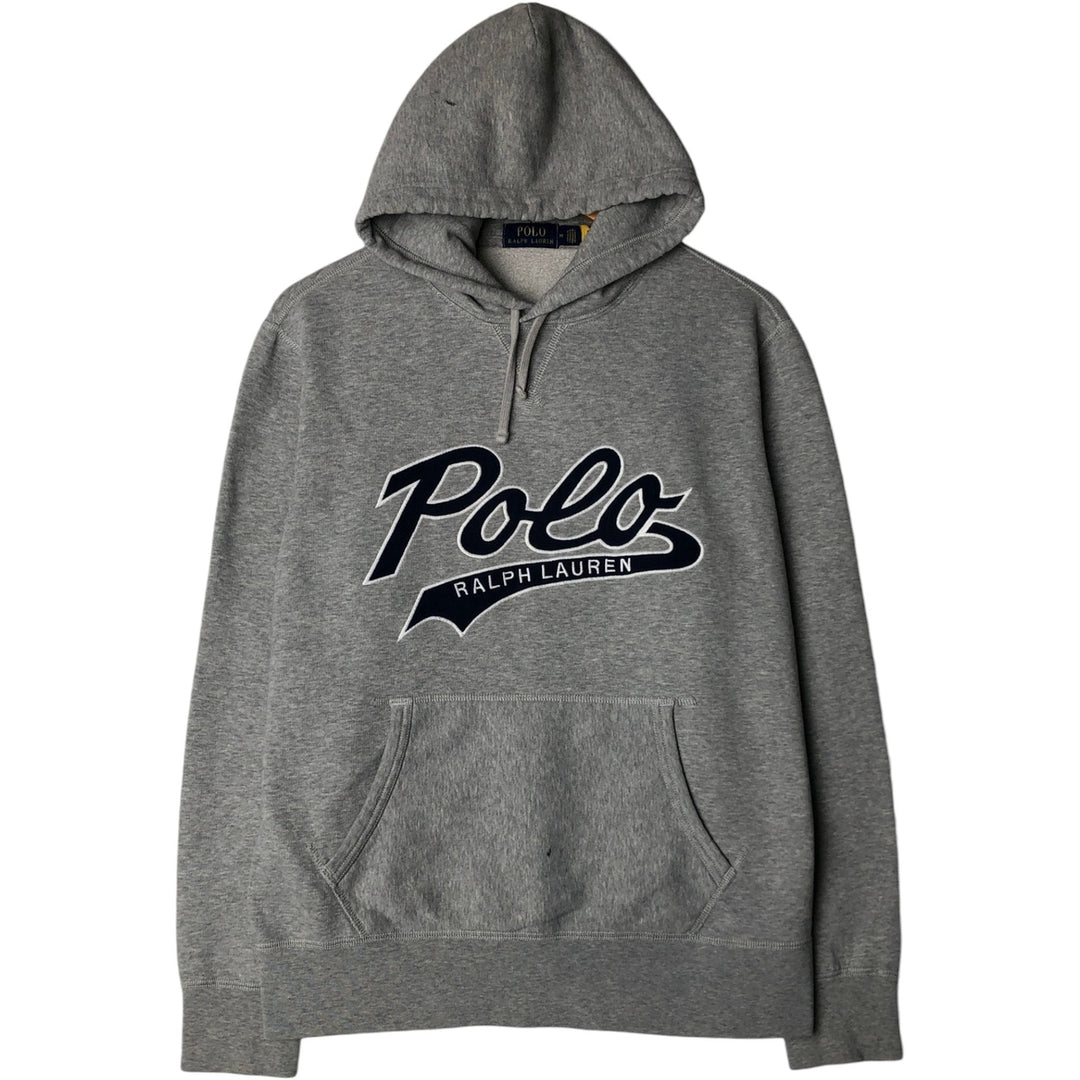 Ralph Lauren POLO RALPH LAUREN Sweatshirt pullover hoodie, men's size M cotton gray type Vintage Second Hand