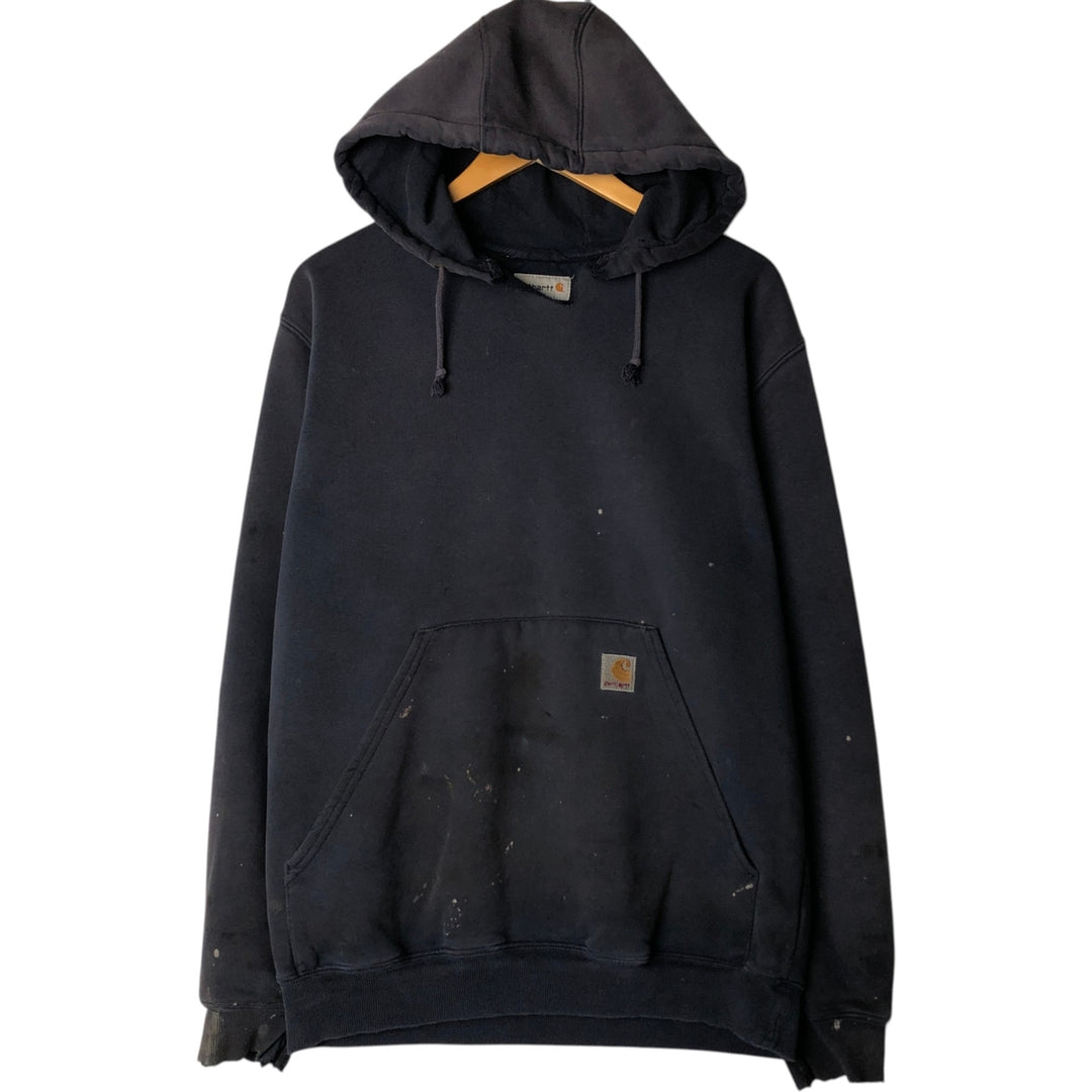 Carhartt Sweat Pullover Hoodie, Men's M Size cotton navy blue type Vintage Second Hand
