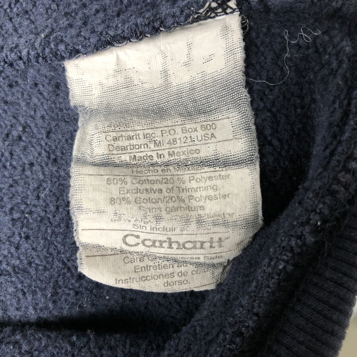 Carhartt Sweat Pullover Hoodie, Men's M Size cotton navy blue type Vintage Second Hand