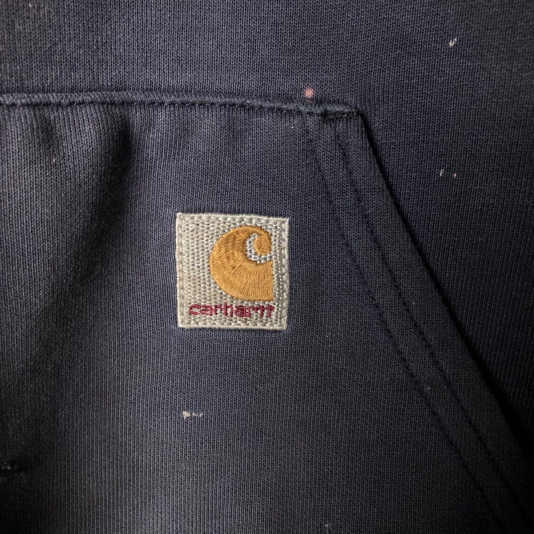 Carhartt Sweat Pullover Hoodie, Men's M Size cotton navy blue type Vintage Second Hand
