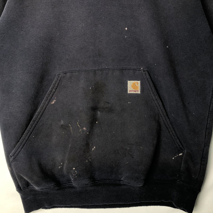 Carhartt Sweat Pullover Hoodie, Men's M Size cotton navy blue type Vintage Second Hand