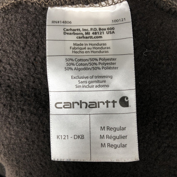 Carhartt ORIGINAL FIT sweatshirt pullover hoodie, men's size M cotton brown type Vintage Second Hand