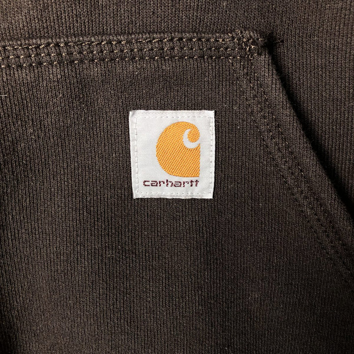 Carhartt ORIGINAL FIT sweatshirt pullover hoodie, men's size M cotton brown type Vintage Second Hand