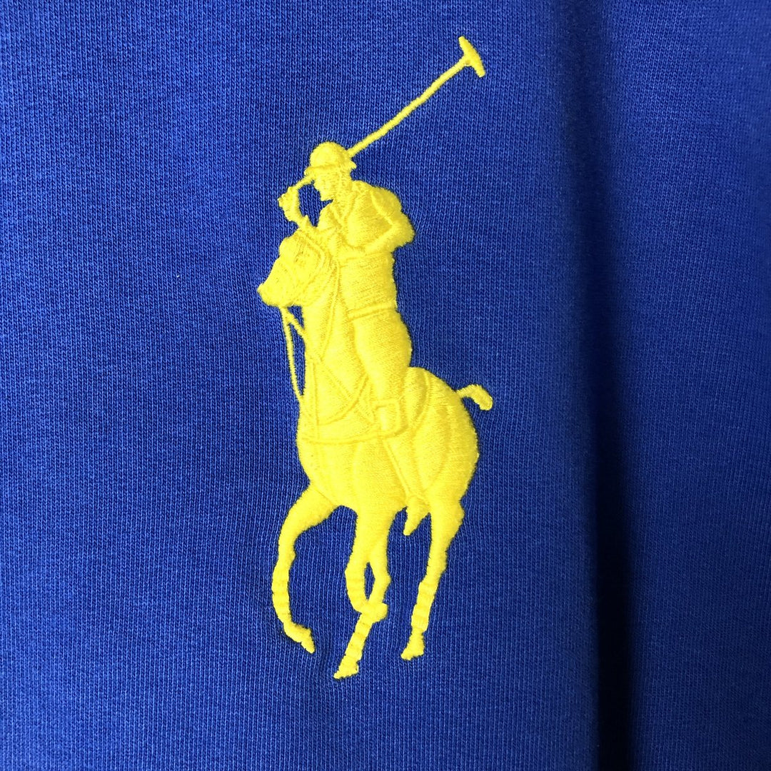 Ralph Lauren POLO RALPH LAUREN Big Pony Sweatshirt Pullover Hoodie, Men's XXL equivalent. cotton blue type Vintage Second Hand