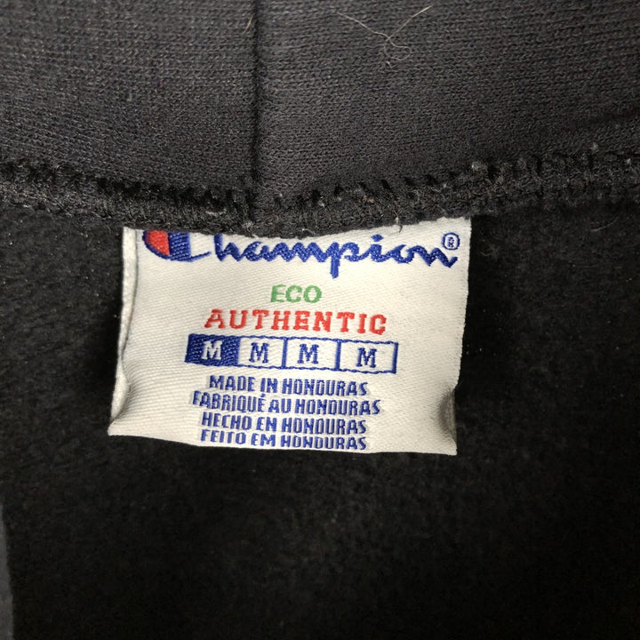 2000'S Champion ECO AUTHENTIC College Sweatshirt Pullover Hoodie, Men's Size M (approx.) cotton black type Vintage Second Hand