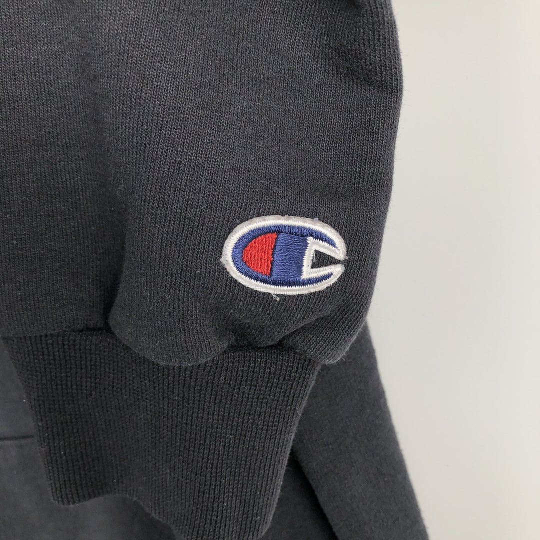 2000'S Champion ECO AUTHENTIC College Sweatshirt Pullover Hoodie, Men's Size M (approx.) cotton black type Vintage Second Hand