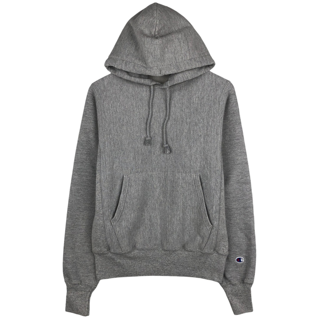 2000'S Champion REVERSE WEAVE (no logo) sweatshirt pullover hoodie, men's size XS equivalent. cotton gray type Vintage Second Hand