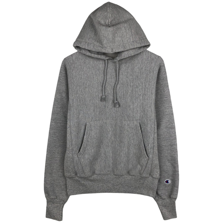 2000'S Champion REVERSE WEAVE (no logo) sweatshirt pullover hoodie, men's size XS equivalent. cotton gray type Vintage Second Hand