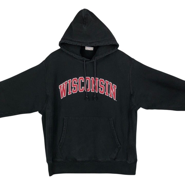 2000'S Champion REVERSE WEAVE Reverse Weave College Sweatshirt Pullover Hoodie, Men's Size L cotton black type Vintage Second Hand