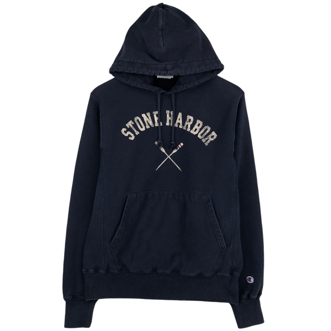 Champion REVERSE WEAVE Reverse Weave College Sweat Pullover Hoodie Men's S cotton navy blue type Vintage Second Hand