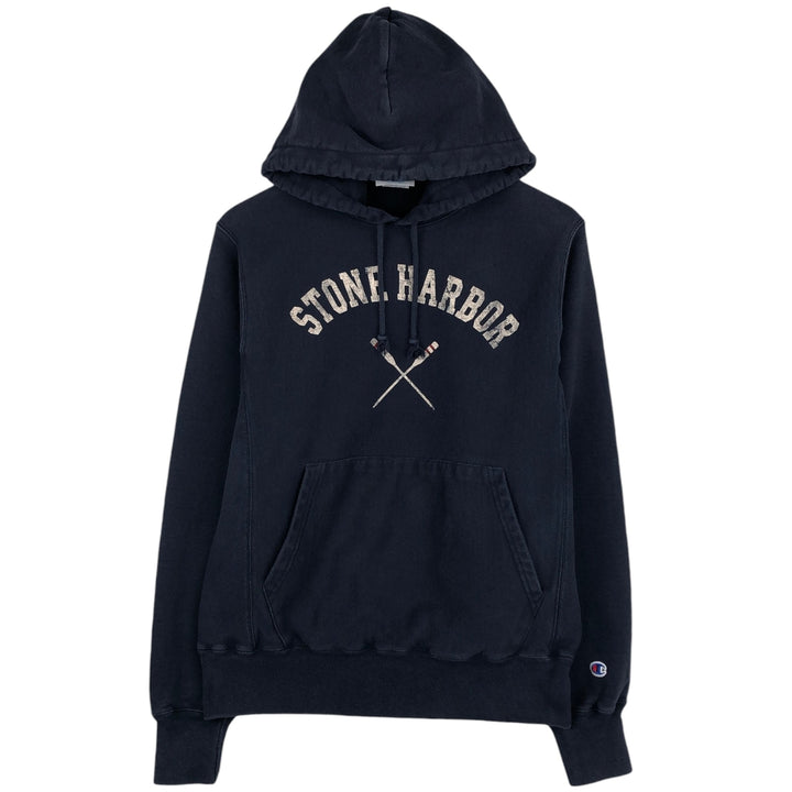 Champion REVERSE WEAVE Reverse Weave College Sweat Pullover Hoodie Men's S cotton navy blue type Vintage Second Hand