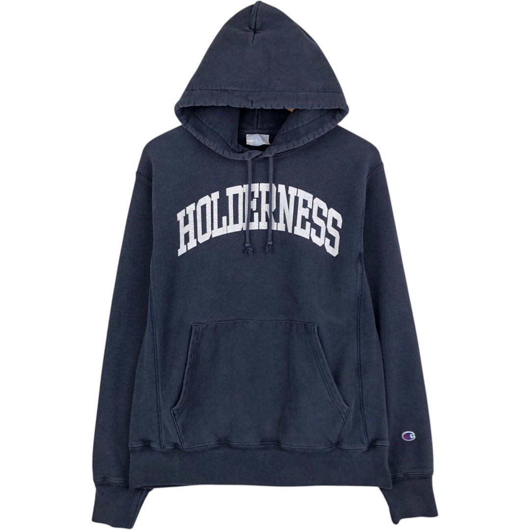 2000'S Champion REVERSE WEAVE Reverse Weave College Sweatshirt Pullover Hoodie, Men's Size M cotton navy blue type Vintage Second Hand