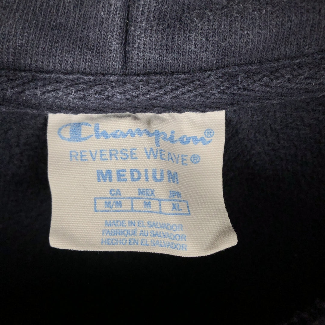 2000'S Champion REVERSE WEAVE Reverse Weave College Sweatshirt Pullover Hoodie, Men's Size M cotton navy blue type Vintage Second Hand