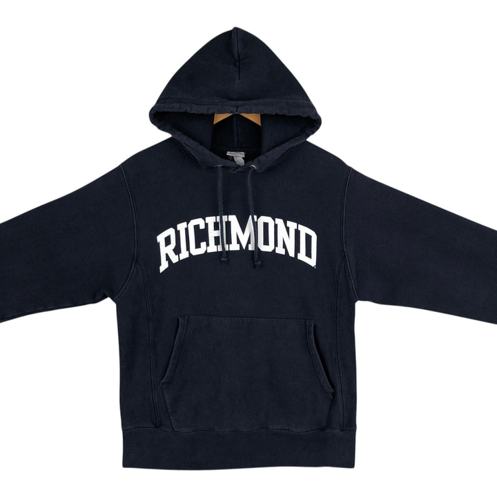 Champion Reverse Weave Replica Single-Color Tag College Sweatshirt Pullover Hoodie, Men's Size S (approx.) unclear navy blue type Vintage Second Hand