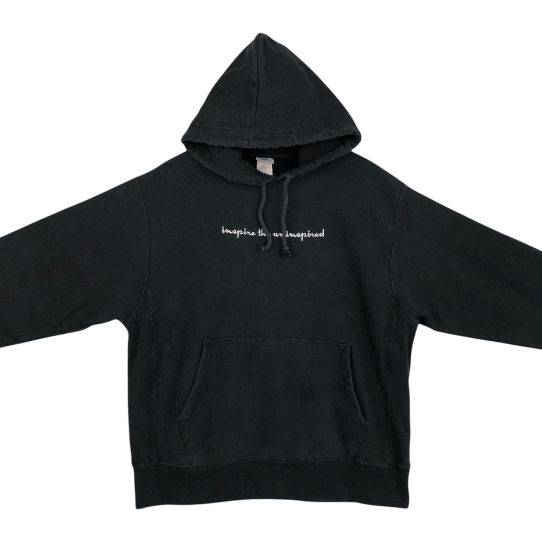 2000'S Champion Reverse Weave Replica Sweatshirt Pullover Hoodie with Solid Color Tag, Men's Size L (approx.) cotton black type Vintage Second Hand